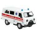 Модель FY2418P-1 UAZ УАЗ 452 СКОРАЯ, 18,5 см, св-зв,дв,люк,баг,ин,бел Технопарк 439-692