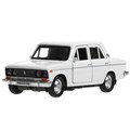 Модель 2106-12-WH ВАЗ-2106 Жигули 12 см, двери, багаж, инерц, белый Технопарк в кор. 439-668