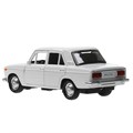 Модель 2106-12-WH ВАЗ-2106 Жигули 12 см, двери, багаж, инерц, белый Технопарк в кор. 439-668