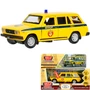 Модель 2104-12SLPOL-YE свет-звук ВАЗ-2104 жигули милиция 12 см,двери,желтый Технопарк в кор. 439-563