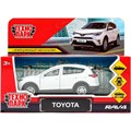 Модель RAV4-WH-WOD TOYOTA RAV4 длина 12 см двери, багажн, инерц. белый Технопарк в кор. 439-371