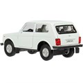 Модель LADA4X4-12-WH LADA 4х4 12 см, двери, багаж, инерц,  белый Технопарк  в кор. 439-348