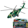 Модель COPTER-20MIL-GN ВЕРТОЛЕТ ВОЕННО-ТРАНСПОРТНЫЙ 20 см,люк,Технопарк 438-315