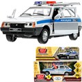 Модель 2109-12SLPOL-GY ваз-2109"спутник МИЛИЦИЯ 12 см, двери, багаж, инерц, сереб Технопарк  в кор. 439-221