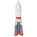 Модель ROCKET-18SL-WHGY-WOD Ракета высота 18 см, люк, бело-серый Технопарк 439-158