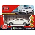 Модель OCTAVIA-12-WH SKODA OCTAVIA 12 см, двери, багаж, инерц. белый Технопарк  в коробке 439-039
