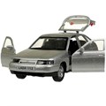 Модель 2112-12-SR ВАЗ-2112 12 см, двери, багаж, серебряный Технопарк в коробке 239-996