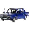Модель 2107-12-BU1 ВАЗ-2107 длина 12 см, двери, багаж, инерц, темно-синий Технопарк 139-987