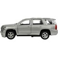 Модель TAHOE-12-SR CHEVROLET TAHOE 12 см, двери, багаж, инерц, серебристый Технопарк в коробке 438-995