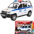 Модель 600-11001XHR Уаз Патриот Полиция Технопарк  в коробке 340-207
