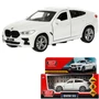 Модель X6-12-WH BMW X6 длина 12 см, двери, багаж, инер, белый Технопарк  в коробке 438-900