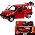 Модель LADANIVA-12-RD LADA NIVA длина 12 см, двери, багаж, инерц, красный Технопарк  в коробке 438-909
