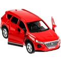 Модель SANTAFE2-12-RD HYUNDAI SANTAFE длина 12 см, двери, багаж, инер, красный Технопарк в коробке /72/ 438-774