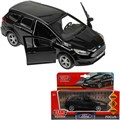 Модель FOCUSSW-12-BK FORD FOCUS TURNIER длина 12 см, двер, баг, инерц, черный Технопарк в коробке /72/ 438-737