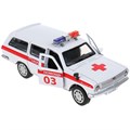 Модель 2402-12SLAMB-WH ГАЗ-2402 Волга Скорая Технопарк в коробке 340-578