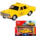 Модель 2401-12TAX-YE ГАЗ-2401 Волга Такси желтый Технопарк в коробке 340-475