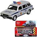 Модель 2104-12POL-SR ВАЗ-2104 Жигули Полиция серебристый Технопарк в коробке 340-452