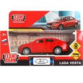 Модель VESTA-12-RD LADA vesta 11,5 см, двери, багаж, красный Технопарк в кор. 439-509