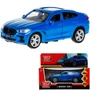 Модель X6-12-BU BMW X6 длина 12 см, двери, багаж, инер, синий Технопарк в коробке 438-674