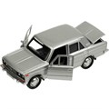 Модель 2106-12-SR ВАЗ-2106 жигули 12 см, двери, багаж, инерц, серебристый Технопарк в кор. 439-529