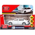 Модель PASSAT-12-WH VOLKSWAGEN PASSAT 12 см, двери, багаж, инерц, белый Технопарк 439-607