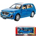 Модель CZ115-R BMW x7, 20 см, двери, инерц, синий Технопарк 439-334