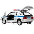 Модель 2113-12SLPOL-SR свет-звук ваз-2113 12 см, двери,ПОЛИЦИЯ серебристый Технопарк  в кор. 439-346