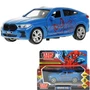 Модель X6-12-SM-BG BMW X6 спайдермен 12 см, двери, багаж, инерц, синий Технопарк  в кор. 439-076