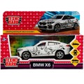 Модель X6-12GRL-WH BMW X6 ДЛЯ ДЕВОЧЕК 12 см, двери, багаж, инер, белый Технопарк в коробке 438-742