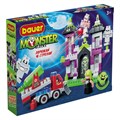 Конструктор Bauer 823 Monster blocks Набор средний дом с привидениями, машиной-пушкой и 2-мя охотниками 525-123