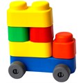 Конструктор Мягкие кирпичики plus.Веселый транспорт 10 дет+колесики 04031 525-814