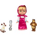 Кукла Карапуз 83033AN23 Маша 25см, озвуч, с 3 друзьями, м/ф Маша и Медведь 908-406