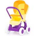 Коляска для кукол прогулочная Anita 4-х колёснаяжёлтая в пакете 95237 809-893
