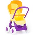 Коляска для кукол прогулочная Anita 4-х колёснаяжёлтая в пакете 95237 809-893