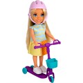 Кукла малышка 606025 на самокате, с питомцем в кор. оптом 908-276