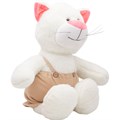 Кошка Глория 37/53 см в большом бежевом комбинезоне 0915537S-69 146-021