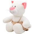 Кошка Глория 37/53 см в большом бежевом комбинезоне 0915537S-69 146-021