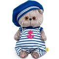 Басик BABY в полосатом комбинезоне и берете BB-145 145-138