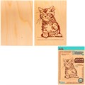 Набор для творчества Доска для выжигания Котик 2 шт. 01796 376-853