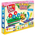 Набор для творчества Масса для лепки Joy Doh, FLOWER SHOW - ЦВЕТОЧНАЯ ОРАНЖЕРЕЯ, 3d формы, 11 аксессуаров, 4 баночки с тестом (4 x 50 г.) FLOW-200 pot 983-150