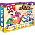Набор для творчества Масса для лепки Joy Doh, набор COOKIE CUTTER SET - ИЗУЧАЕМ ЦВЕТА И ФОРМЫ, 16 аксессуаров, 4 баночки теста, (4 x 50 г.) COOK-200 pot 983-110