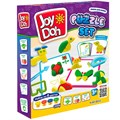 Набор для творчества Масса для лепки Joy Doh, набор PUZZLE SET - ПАЗЛЫ, 10 карточек с трафаретам, 13 форм и аксессуаров, 4 баночки с тестом, (4 x 50 г.) PUZZ-200 pot 983-107