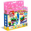 Набор для творчества Масса для лепки Joy Doh набор FLOWER FUN - ЦВЕТЫ,3D формы цветов,8 аксессуаров,3 пакетика с тестом FLOW-60 bag *** 987-530