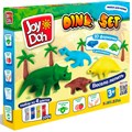 Набор для творчества Масса для лепки Joy Doh набор DINO SET-ДИНОЗАВРИКИ,3d формы ,9 аксессуаров,4 пакетика с тестом DINO-200 bag /12/ *** 987-292