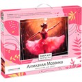 Набор для творчества Алмазная мозаика на подрамнике 30*40 частичная выкладка Балерина в розовом платье 08689 993-621