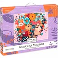 Набор для творчества Алмазная мозаика на подрамнике 30*40 частичная выкладка Девушка в цветах 08690 993-622