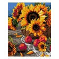 Набор для творчества Алмазная мозаика 40*50 см полное заполнение Букет с подсолнухами Ам-126 LORI 983-723
