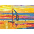Набор для творчества Алмазная мозаика 5D Парусник 30*40 см,без подрамника,частичное заполнение 80893А 989-896