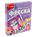 Набор для творчества Фреска Картина из песка Кошечка Кп-052 Lori 776-612