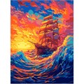 Набор Для Творчества Картина по номерам на картоне 28,5*38 см На волнах Кпн-345 Lori 983-336